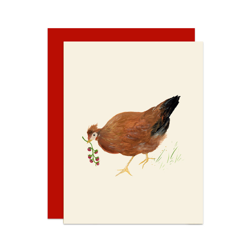 'Ginger' Cottage Chicken Card