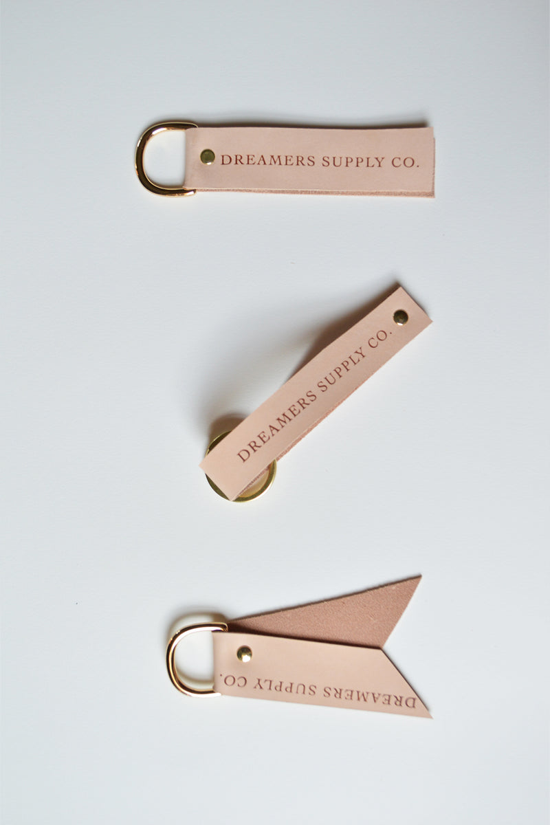 Leather Keychain - Natural